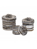 Caixas de Miçanga Preto Mescla - conj. 3 peças