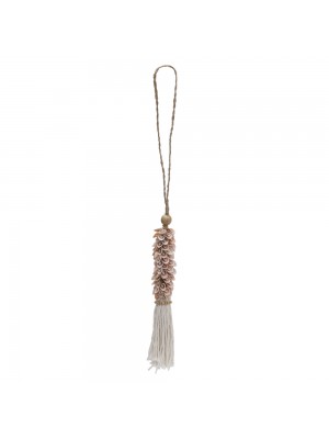 Pingente de Conchas Longo Tassel Caramujo