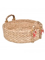 Cesto Taboa Coral Baixo Vermelho