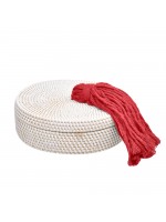 Caixa Ratan Flat Tassel Vermelho