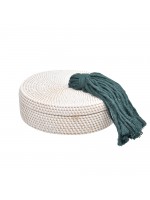 Caixa Ratan Flat Tassel Musgo