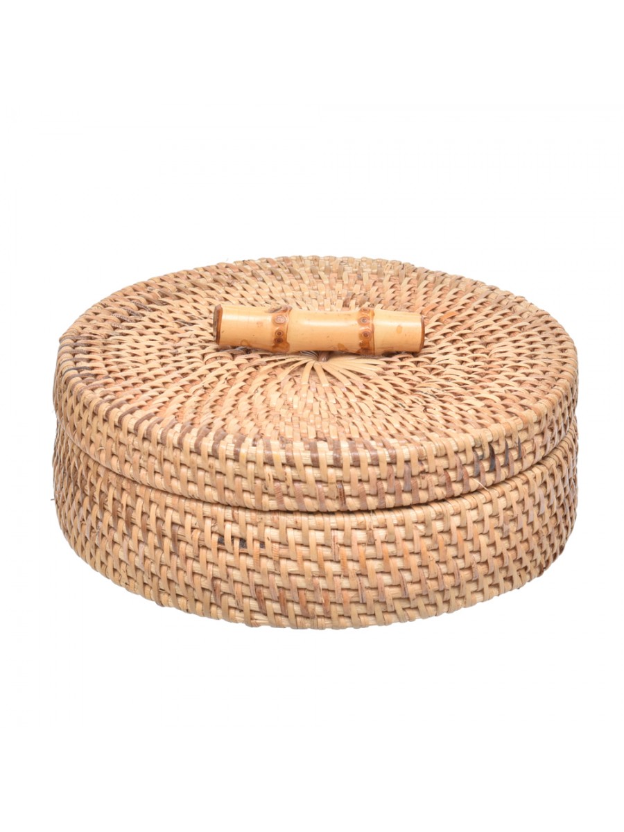 Caixa Ratan Flat Bambu Natural