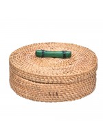 Caixa Ratan Flat Bambu Verde