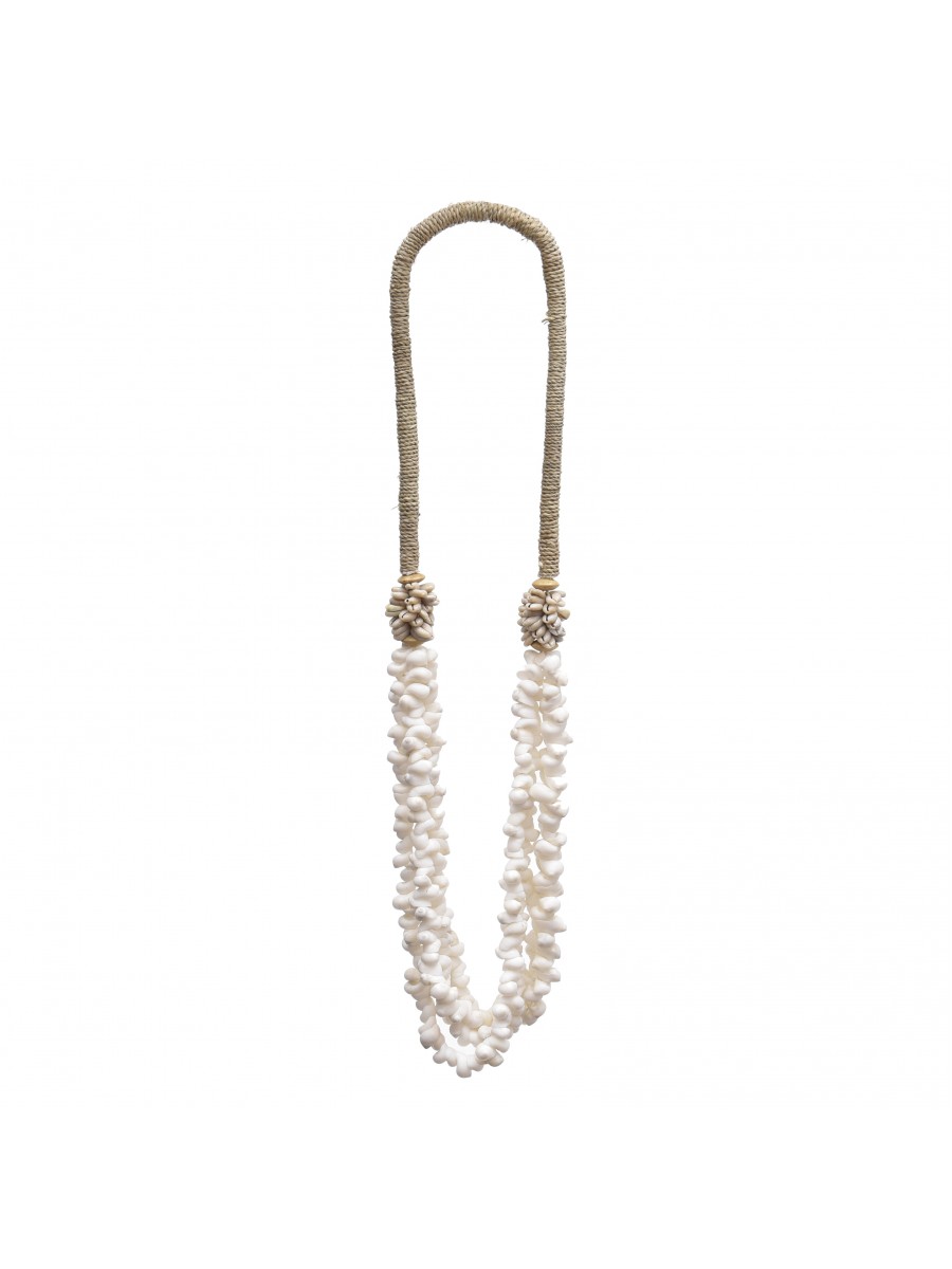 Colar de Conchas Brancas 3 Fios