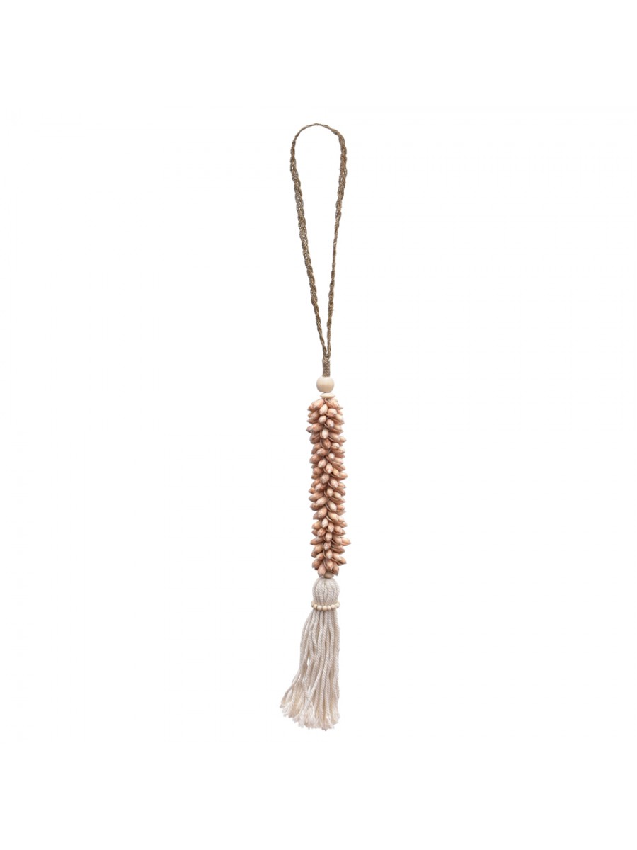 Pingente de Conchas Longo Tassel Rosê