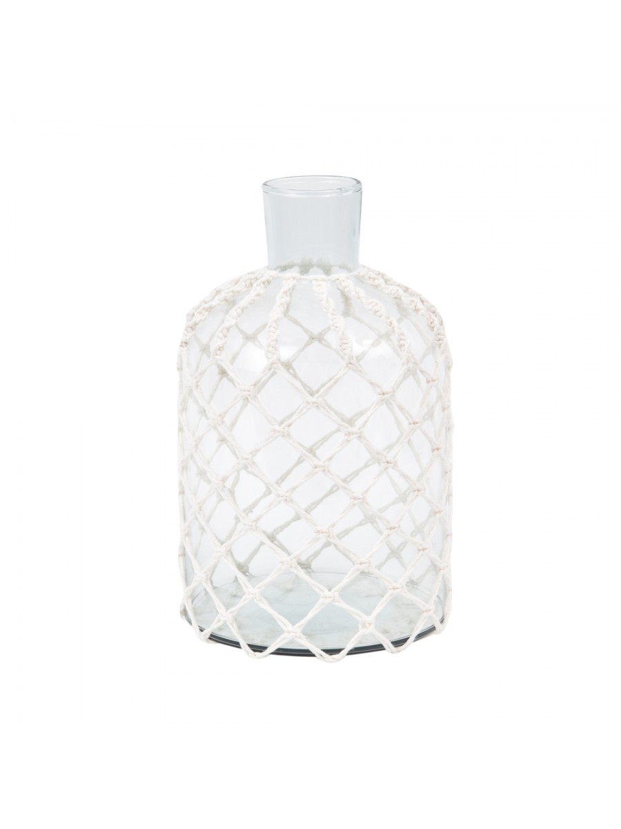 Garrafa Macramê Off White G