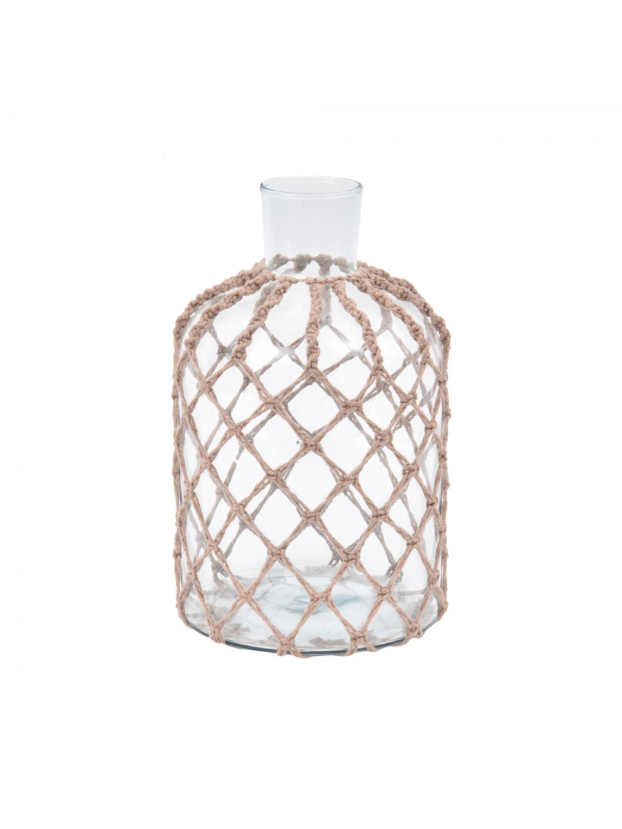 Garrafa Macramê Bege G