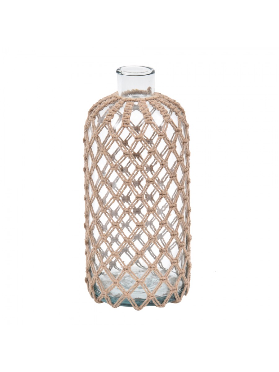 Garrafa Macramê Bege M