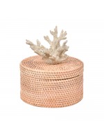 Caixa Ratan Alta Coral Palha M
