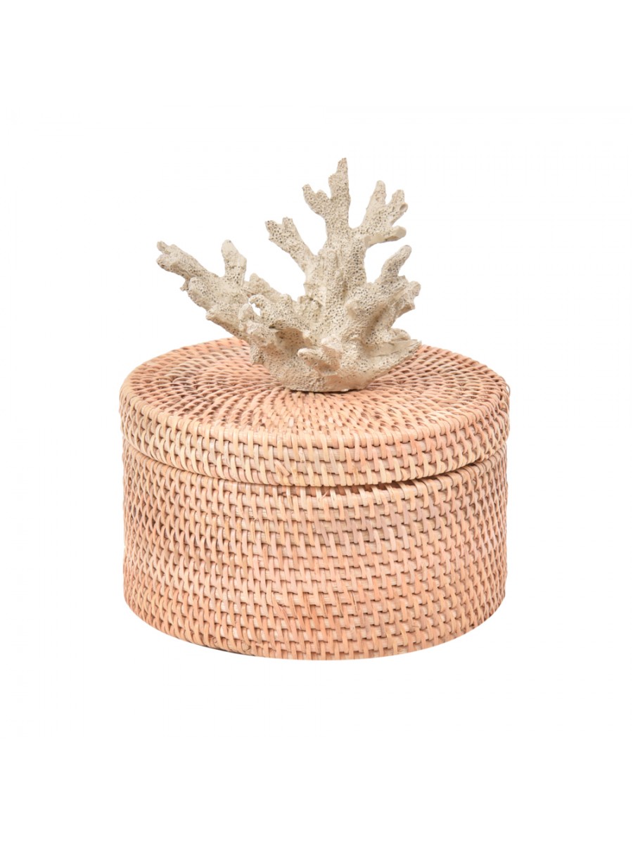 Caixa Ratan Alta Coral Palha P 