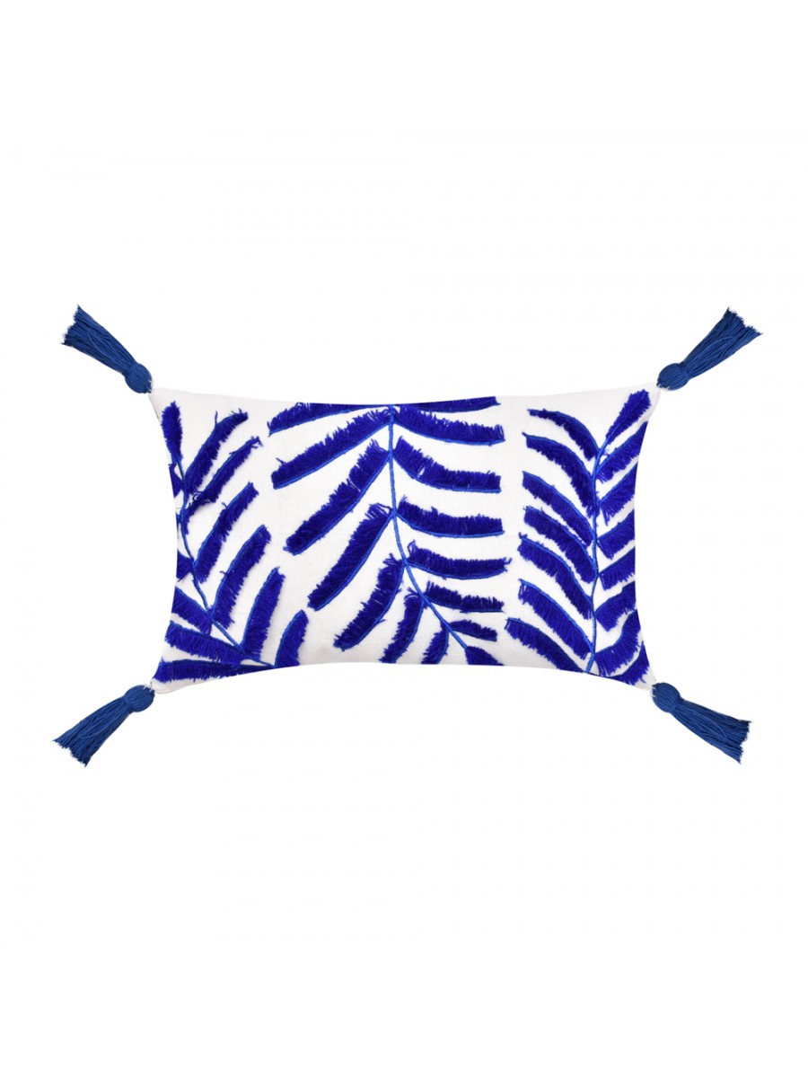 Capa de Almofada Retangular Samambaia Azul