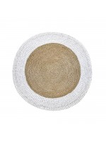 Tapete Fibra Natural/Sintética P Natural com Borda 