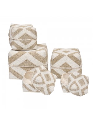 Caixas de Miçanga Off White - conj. 5 peças