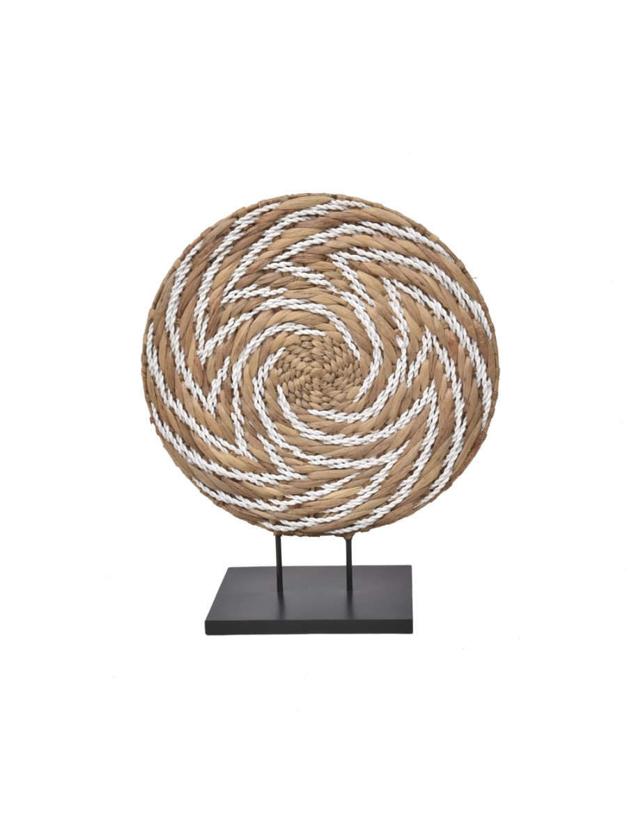 Pedestal Disco Fibra Natural Branco P