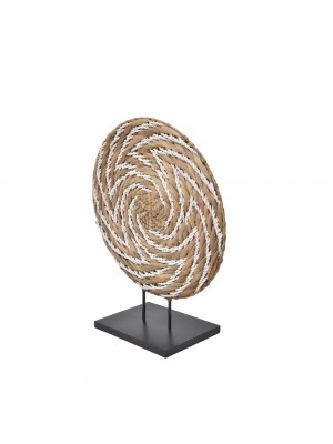 Pedestal Disco Fibra Natural Branco P