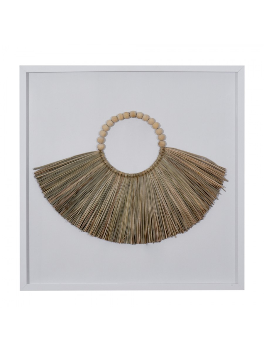 Quadro Bola Palha Branco