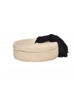 Caixa Ratan Flat Tassel Preta