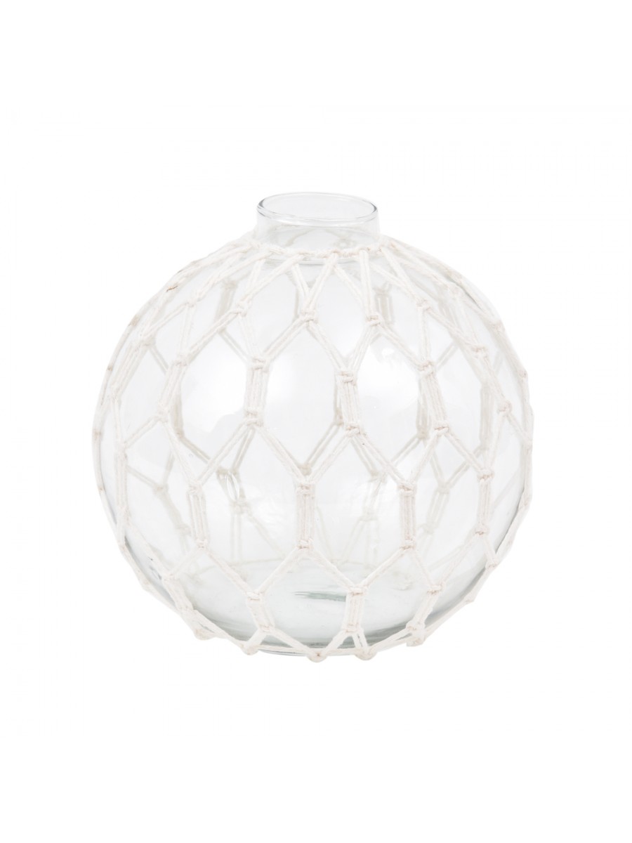 Vaso Bola Macramê Off White