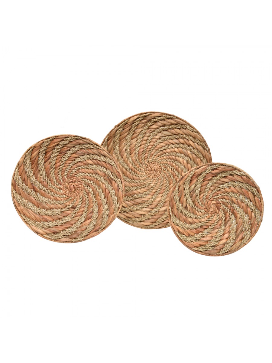 Prato Twist Natural - Conj. com 3 peças