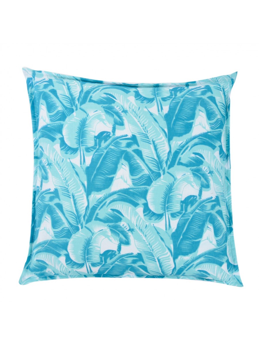 Capa de Almofada Floral Turquesa