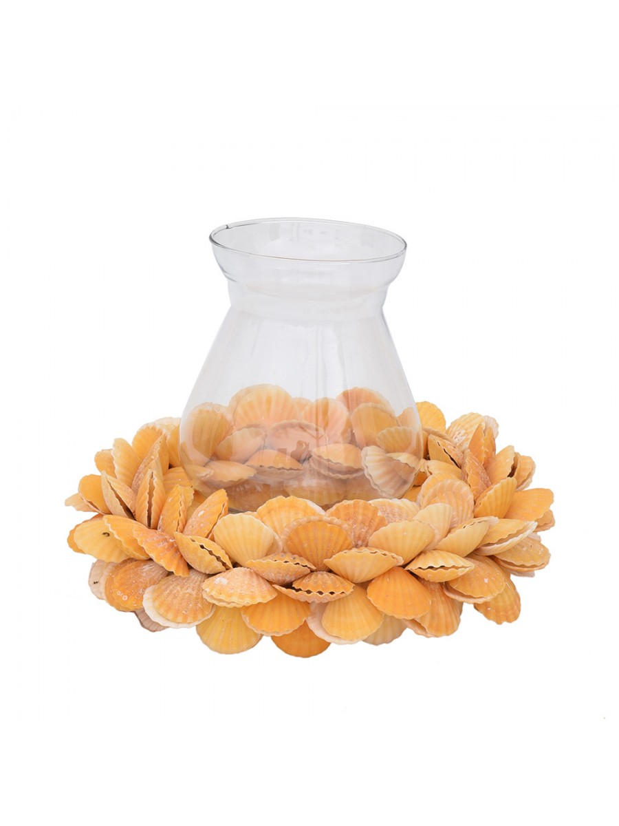 Castiçal Conchas Laranja 