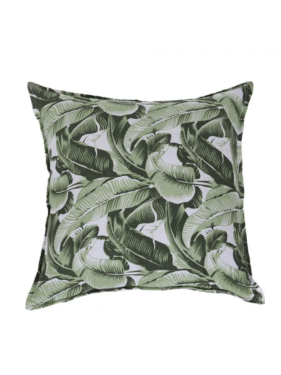 Capa de Almofada Floral Verde